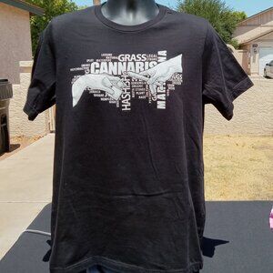 "God's Gift" Cannabis Graphic T-Shirt – black, 100% Cotton, Unisex